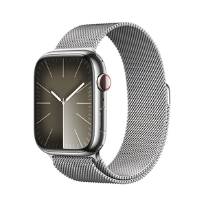 Apple Apple Watch Series 9(GPS + Cellularモデル)- 45mm シルバーステンレススチールケースとシルバーミラネーゼループ MRMQ3J/A-イメージ1
