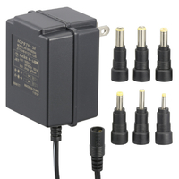 オーム電機 ACアダプター DC3V対応 変換プラグ6種付き 0．5A AudioComm AV-DR3005N