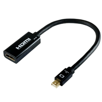 ホーリック Mini DisplayPort→HDMI変換アダプタ 10cm MDPHDF01-178BK