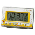 リズム時計 アラームデジタル/くまのプーさん 電波時計置き型 Disney グレー(黄) 8RZ133MC08