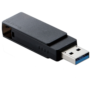 エレコム USBメモリ(64GB) ブラック MF-RMU3B064GBK-イメージ1