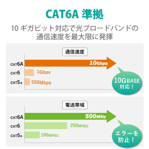 エレコム Cat6A LANケーブル(3．0m) ブラック LD-GPAT/BK30-イメージ5