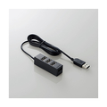 エレコム 機能主義USBハブコンパクト ACアダプタ付 ブラック U2H-TZ427SBK