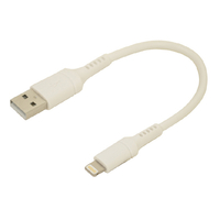 ラスタバナナ 充電・通信ケーブル(USB Type-A to Lightning) 10cm ホワイト R01CAAL2A02WH