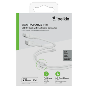 BELKIN USB-C to ライトニングケーブル(1m) ホワイト CAA009BT1MWH-イメージ2