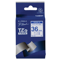 ブラザー ラミネートテープ(青文字/白/36mm幅) TZE-263