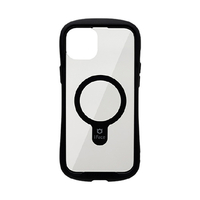 Hamee iPhone 15 Plus用強化ガラスクリアケース iFace Reflection Magnetic ブラック 41-962046
