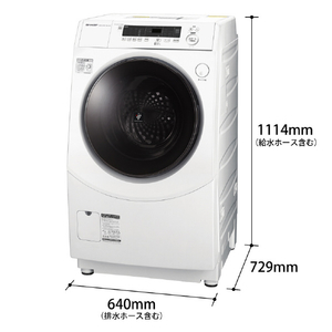 シャープ 【左開き】10．0kgドラム式洗濯乾燥機 ホワイト系 ESH10GWL-イメージ11
