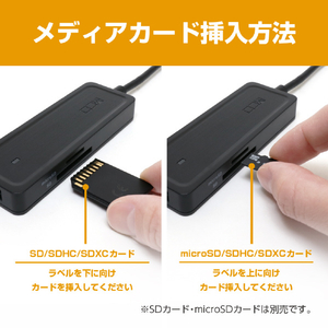 ミヨシ USB3．2 Gen2対応USBハブ 4ポート Type-Cタイプ(0．2m) ブラック USH-10G2C/BK-イメージ7