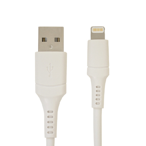 ラスタバナナ 充電・通信ケーブル(USB Type-A to Lightning) 2m ホワイト R20CAAL2A02WH-イメージ1