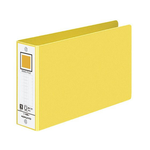 コクヨ リングファイル B6ヨコ 背幅53mm 黄 1冊 F804502-ﾌ-409NY-イメージ1
