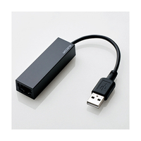 エレコム USB2．0 LANアダプター ブラック EDCFUA2B