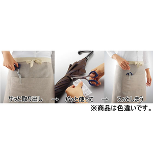 コクヨ ポケットハサミ(クリッピー) ブラウン F875167-ﾊｻ-P400S-イメージ6