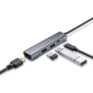 サンワサプライ HDMIポート付 USB Type-Cハブ USB-3TCH37GM-イメージ2