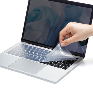 サンワサプライ シリコンキーボードカバー(MacBook Air 13．3インチ Retinaディスプレイ用) クリア FA-SMACBA13R-イメージ2