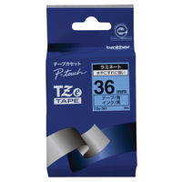 ブラザー ラミネートテープ(黒文字/青/36mm幅) ピータッチ TZE-561