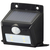 オーム電機 LEDセンサーウォールライト ソーラー式 monban ブラック LS-S108PN4-K-イメージ1