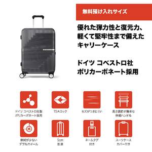 SWISS MILITARY スーツケース 66cm (74L) GENESIS(ジェネシス) ダークグレー SM-O324GRAY-イメージ2
