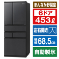 アイリスオーヤマ 453L 6ドア冷蔵庫 ブラック IRSN-C45A-B
