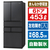 アイリスオーヤマ 453L 6ドア冷蔵庫 ブラック IRSN-C45A-B-イメージ1