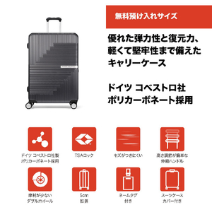 SWISS MILITARY スーツケース 76cm (105L) GENESIS(ジェネシス) ダークグレー SM-O328GRAY-イメージ2