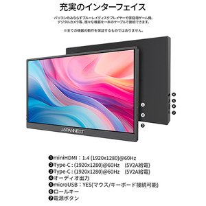 JAPANNEXT 10．5型液晶ディスプレイ ブラック JN-MD-IPS105FHDPR-イメージ11