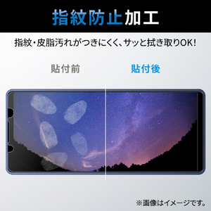 エレコム Xperia 5 IV用ガラスフィルム 高透明 ブルーライトカット PM-X224FLGGBL-イメージ5