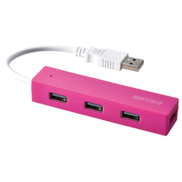 BUFFALO USB2．0バスパワーハブ 4ポートタイプ ピンク BSH4U050U2PK