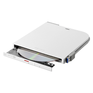 バッファロー USB3．2(Gen1)対応 ポータブルDVDドライブ 書込ソフト添付 ホワイト DVSM-PTV8U3-WHB-イメージ3
