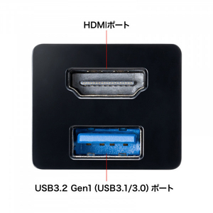 サンワサプライ USB Type-Cハブ付き HDMI変換アダプタ ブラック USB-3TCH35BK-イメージ4