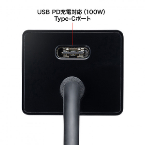 サンワサプライ USB Type-Cハブ付き HDMI変換アダプタ ブラック USB-3TCH35BK-イメージ5