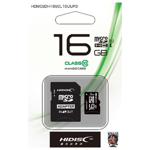 ハイディスク 高速microSDHC UHS-I メモリーカード(Class 10対応・16GB) HDMCSDH16GCL10UIJP3-イメージ1
