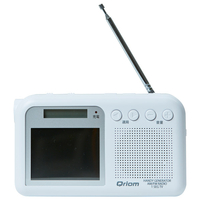 Qriom 手回し充電テレビ/ラジオ ホワイト YTM-RTV200-W