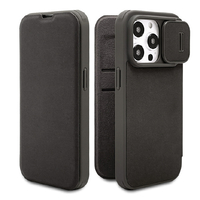 ラスタバナナ iPhone 14 Pro用スライド式カメラ保護カバー付き手帳型ケース VELENS チャコール 7143IP261PBO
