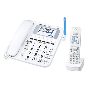 パナソニック デジタルコードレス電話機(子機1台タイプ) ホワイト VE-GE18DL-W-イメージ1