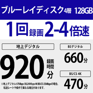 SONY 録画用128GB(4層) 2-4倍速対応 BD-R XLブルーレイディスク 25枚入り 25BNR4VAPP4-イメージ2