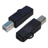 変換名人 USB2．0 B(オス)→miniUSB(メス) 変換プラグ USBBA-M5B