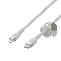 BELKIN USB-C to ライトニングケーブル(高耐久編込シリコンケーブル) 2．0m ホワイト CAA011BT2MWH