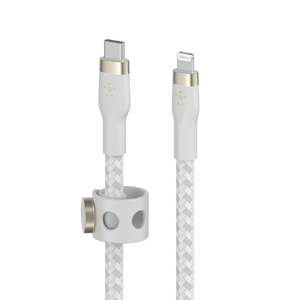 BELKIN USB-C to ライトニングケーブル(高耐久編込シリコンケーブル) 2．0m ホワイト CAA011BT2MWH-イメージ5
