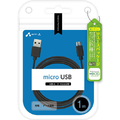 エアージェイ micro USBケーブル (USB-A to micro USB) 1m ブラック UKJ-E2A1M BK