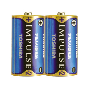 東芝 単2形アルカリ乾電池 2本入り IMPULSE LR14H2KP-イメージ1