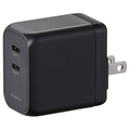 グリーンハウス USB-AC充電器 TYPE C 2ポート 45W GREENHOUSE ブラック GH-ACU2PF-BK