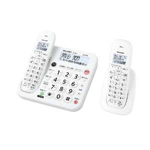 シャープ デジタルコードレス電話機(受話子機+子機1台タイプ) e angle select ホワイト系 JD-GE3CL-イメージ1