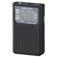 オーム電機 AM/FMポケットラジオ 電池長持ちタイプ AudioComm ブラック RAD-P136N-K