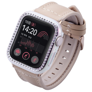 エレコム Apple Watch SE(40mm)用&me ハードバンパー ストーン付 オーロラクリア AW-23EBPPJACR-イメージ2
