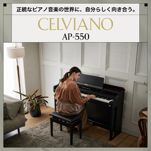 カシオ 電子ピアノ 【高低自在椅子付き】 CELVIANO ローズウッド調 AP-550BN-イメージ10