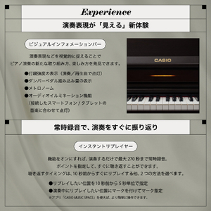 カシオ 電子ピアノ 【高低自在椅子付き】 CELVIANO ローズウッド調 AP-550BN-イメージ14