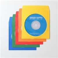 サンワサプライ DVD・CDペーパースリーブケース（100枚入り） ミックスカラー FCD-PS100MXN