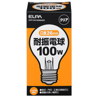 エルパ 耐震電球 E26口金 100W クリア耐振電球タイプ EVP110V100WA60C