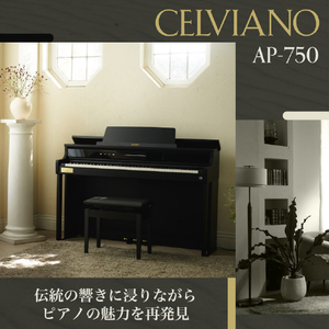 カシオ 電子ピアノ 【高低自在椅子付き】 CELVIANO ブラックウッド調 AP-750BK-イメージ7